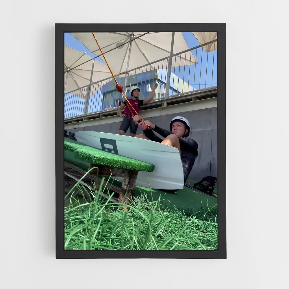 Poster Évasion en Barque – affiche Wakeboarding (vue 2)